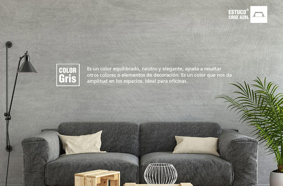 Estuco color gris Cruz Azul